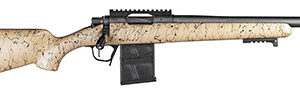 Christensen Arms 8010612100 Ridgeline Scout Full Size 6.5 Creedmoor 4+1, 16" Black Nitride Steel Threaded Barrel, Black Nitride Aluminum Receiver, Tan w/Black Webbing Fixed Sporter Stock
