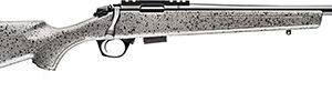 Bergara Rifles BMR005 BMR  Full Size 17 HMR 5+1/10+1 20" Matte Blued Steel Threaded Barrel & Drilled & Tapped Steel Receiver, Fixed Gray/Black Speckled Synthetic Stock