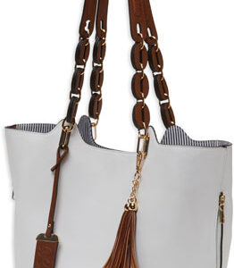 Bulldog BDP055 Tote Purse w/Holster White Leather Most Sm Pistols & Revolvers Ambidextrous Hand