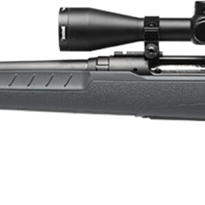 Savage Arms 32251 Axis 2 XP Combo Compact 243 Win 4+1 20" Matte Black Heavy Sporter Barrel & Drilled & Tapped Carbon Steel Receiver, Fixed Matte Gray Synthetic Stock, Left Hand, Boresighted 3-9x40mm