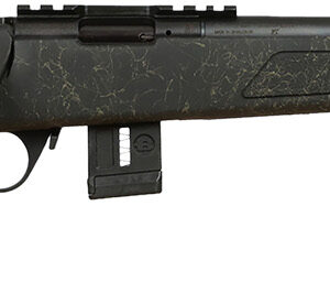 Bergara Rifles BMR009 BMR X Steel 22 WMR 10+1 18" Blued Heavy Threaded Barrel, Blued Picatinny Rail Receiver, Adj LOP Green w/Black Webbing Synthetic Stock