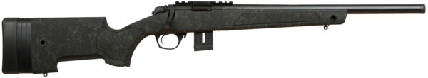 Bergara Rifles BMR009 BMR X Steel 22 WMR 10+1 18" Blued Heavy Threaded Barrel, Blued Picatinny Rail Receiver, Adj LOP Green w/Black Webbing Synthetic Stock