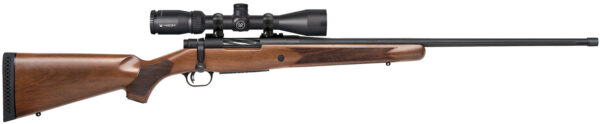 Mossberg 28237 Patriot w/Optic 6.5 PRC 4+1 24" Matte Blued Fluted Threaded Barrel, Matte Blued Drilled & Tapped Receiver, Fixed Walnut Stock, Vortex Crossfire II 3-9x40mm