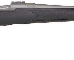 Mossberg 28245 Patriot  6.5 PRC 4+1 24" Stainless Cerakote Fluted Threaded Barrel, Stainless Cerakote Drilled & Tapped Receiver, Fixed Black Synthetic Stock